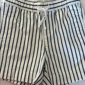 Janie and Jack Blue and White Striped Women Shorts